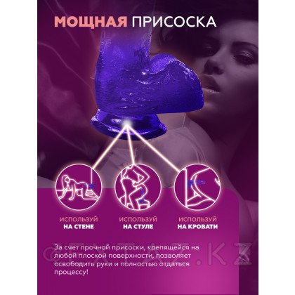 Фаллоимитатор на присоске фиолетовый (15*4 см.) от sex shop Extaz фото 6