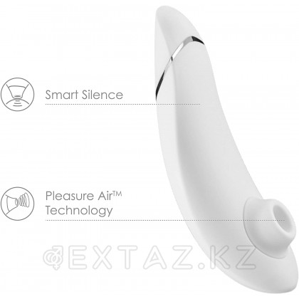 Бесконтактный клиторальный стимулятор Womanizer Premium белый/хром от sex shop Extaz фото 8