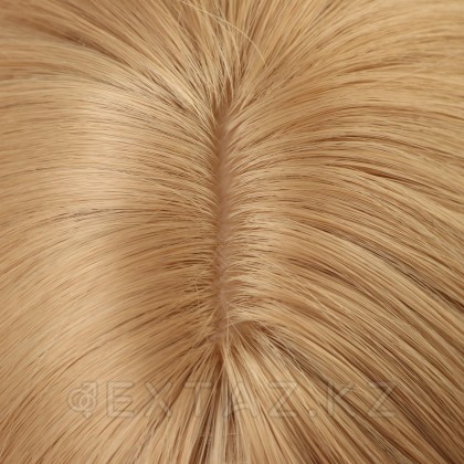 Парик искусственный, с чёлкой, имитация кожи, 60 см, цвет блонд от sex shop Extaz фото 2