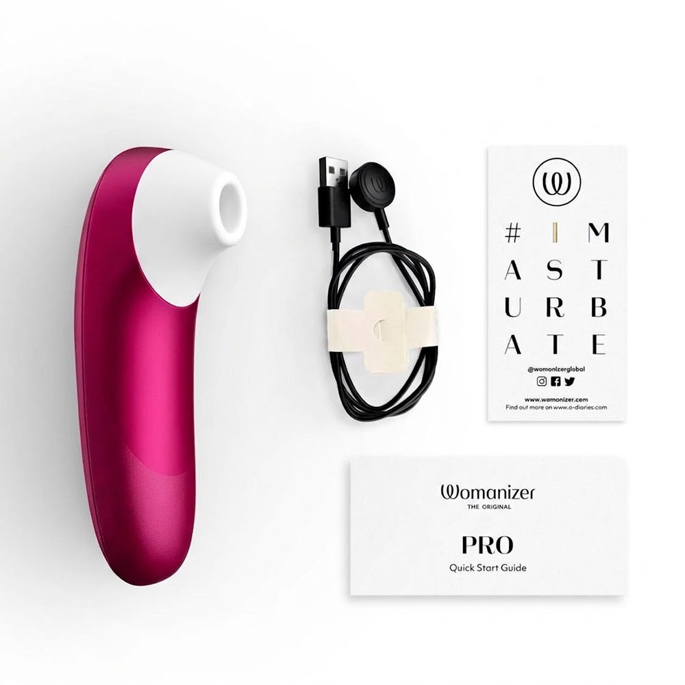 Womanizer Pro: комплектация и магнитный зарядный кабель