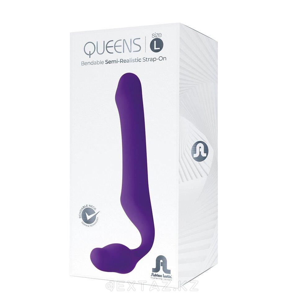 Купить Безремневой страпон Queens (L) фиолетовый от Adrien Lastic — sex shop Extaz
