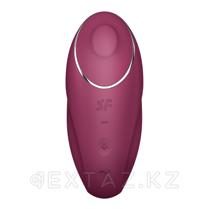 Клиторальный стимулятор с вибрацией Satisfyer Tap&Climax 1 бордовый от sex shop Extaz фото 3