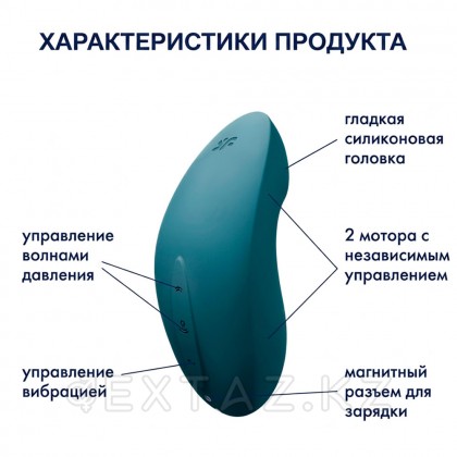 Вакуумный стимулятор клитора Satisfyer Vulva Lover 2 синий от sex shop Extaz фото 5