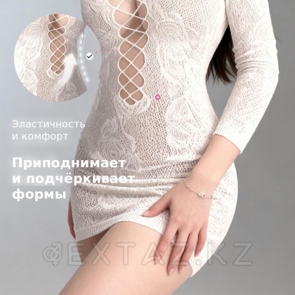 Эротическое кружевное платье в белом цвете Drywell (S-M) от sex shop Extaz фото 11