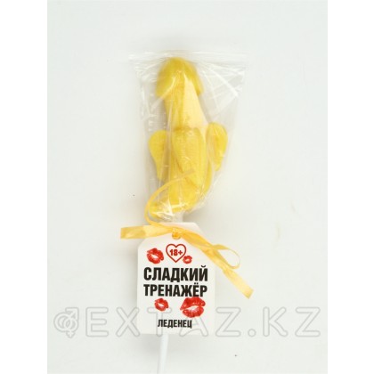 Леденец на палочке «Сладкий тренажёр», вкус: банан, 18 + от sex shop Extaz фото 6