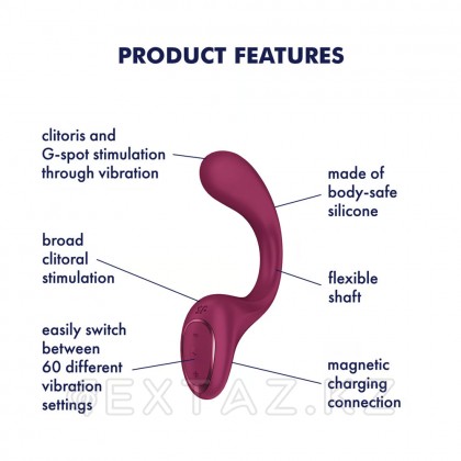 Вибратор Satisfyer G for Goddess 2 бордо от sex shop Extaz фото 2