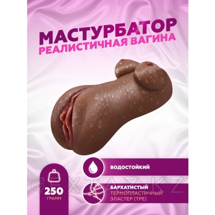 Мастурбатор компактный в виде женского тела и вагины (коричневый) от sex shop Extaz фото 3