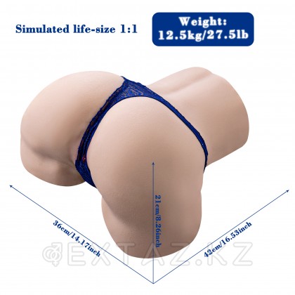 Реалистичный двойной мастурбатор с функцией фрикции Gina от sex shop Extaz фото 12