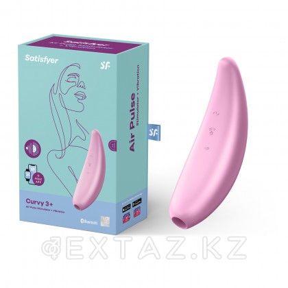 Вакуумный клиторальный стимулятор Satisfyer Curvy 3+ (розовый) от sex shop Extaz фото 2
