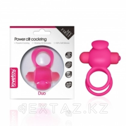 Эрекционное виброкольцо Power DUO clit cockring (розовый) от sex shop Extaz