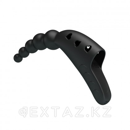 Вибратор на палец «Jordin» с шариками черный от sex shop Extaz фото 3