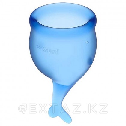 Набор менструальных чаш Satisfyer Feel Secure голубые, 15 мл., 20 мл. от sex shop Extaz фото 3