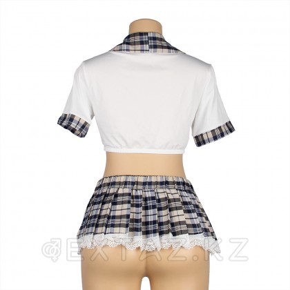 Сексуальная форма студентки светлая (топ, клетчатая юбка; размер M-L) от sex shop Extaz фото 4