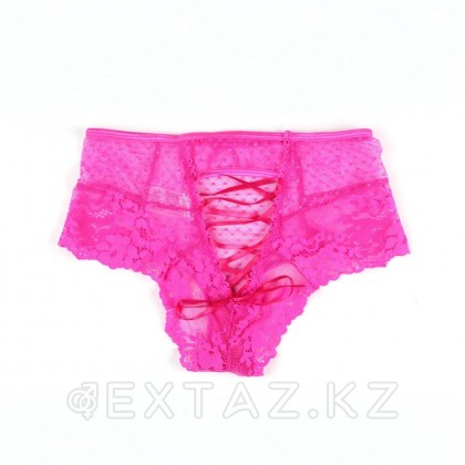 Трусики на высокой посадке Lace Strappy розовые (размер XL) от sex shop Extaz фото 5