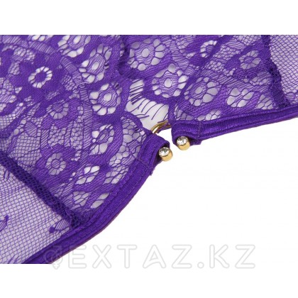 Комплект белья лиловый: бра, стринги и пояс с ремешками (размер M-L) от sex shop Extaz фото 4