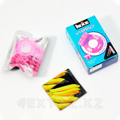 Виброкольцо LUXE VIBRO Бешеная гейша (+ презерватив) от sex shop Extaz фото 2