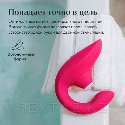 Бесконтактный клиторальный стимулятор Womanizer Blend, малиновый от sex shop Extaz фото 14