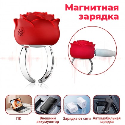 Вибратор на палец Роза от sex shop Extaz фото 10