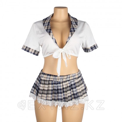 Сексуальная форма студентки светлая (топ, клетчатая юбка; размер M-L) от sex shop Extaz фото 6
