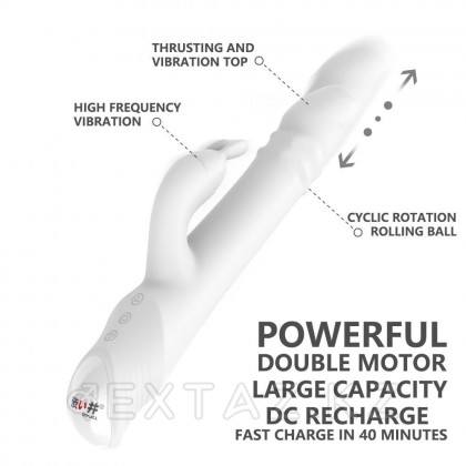 Вибратор, ротатор, пульсатор - DryWell Rabbit Vibrator, белый от sex shop Extaz фото 4