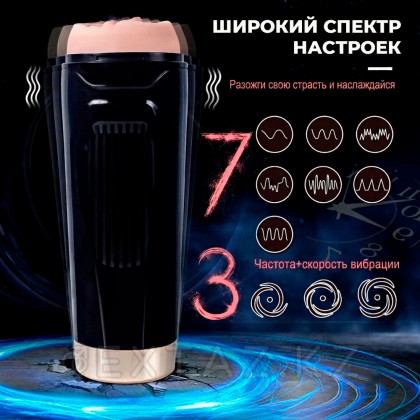 Реалистичный мастурбатор  с вибрацией Davina от sex shop Extaz фото 8