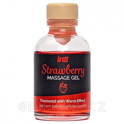 Гель съедобный для интимного массажа Intt Strawberry Massage Gel 30 мл, клубника от sex shop Extaz