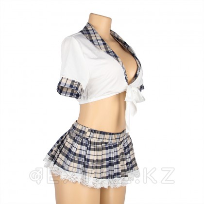 Сексуальная форма студентки светлая (топ, клетчатая юбка; размер XL-2XL) от sex shop Extaz фото 7