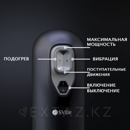 Мастурбатор SVibe Ikon JET 3-в-1: вибрация, подогрев, имитация фрикций от sex shop Extaz фото 2