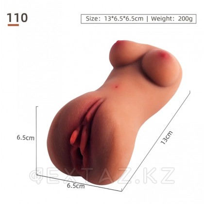 Мастурбатор компактный в виде женского тела и вагины (коричневый) от sex shop Extaz фото 9