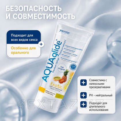 Смазка JoyDivision AQUAglide со вкусом экзотических фруктов, 100 мл от sex shop Extaz фото 4