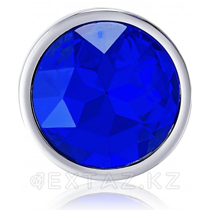 Маленькая металлическая анальная пробка Anal Pleasure от Alive (M: 8*3,4 см.) синий кристалл от sex shop Extaz фото 6