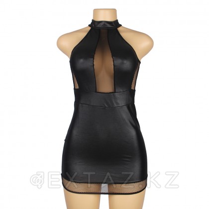 Сексуальное платье с прозрачными вставками в черном цвете (XL-2XL) от sex shop Extaz фото 3