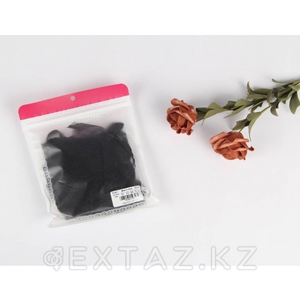 Пояс на высокой посадке с ремешками для чулок Floral Lace черные (размер M-L) от sex shop Extaz фото 10