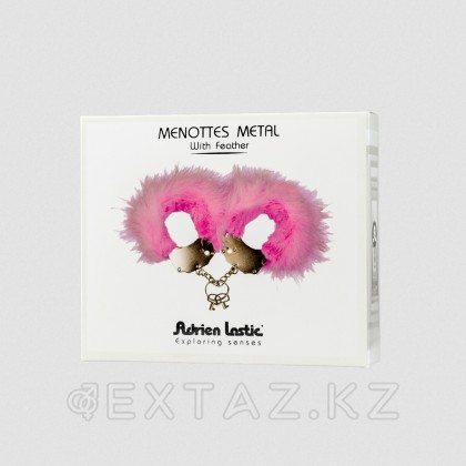Наручники Adrien Lastic M металл с розовыми перьями от sex shop Extaz фото 2