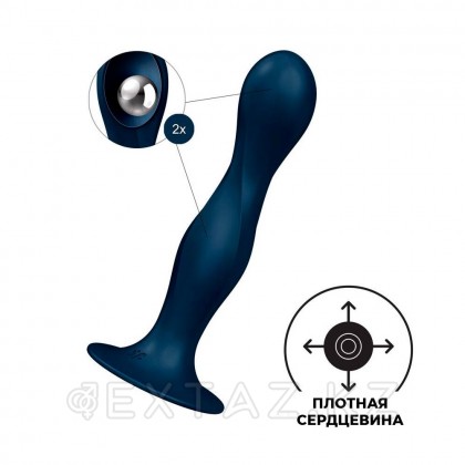 Утяжелённый фаллоимитатор Satisfyer Double Ball-R (17,9×3,4 см) синий от sex shop Extaz