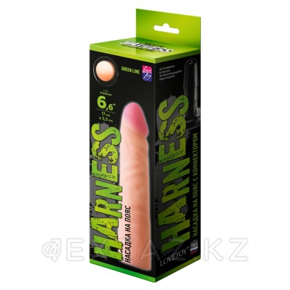 Насадка для страпона HARNESS с коннектером GREEN LINE (170*35) от sex shop Extaz