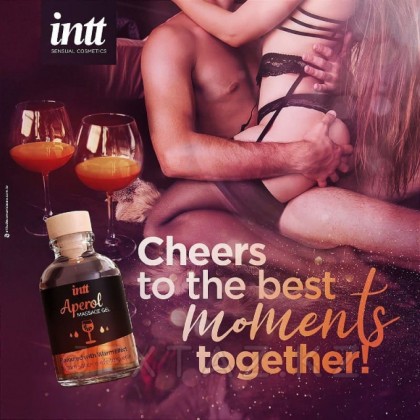 Intt Aperol Massage Gel - Съедобный гель для интимного массажа, 30 мл (Апероль) от sex shop Extaz фото 5