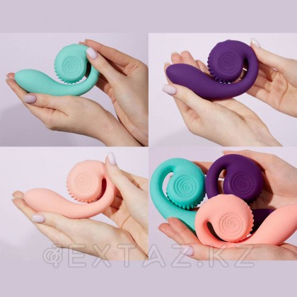 Двойной стимулятор точки G SVibe Snail GIZI персиково-розовый от sex shop Extaz фото 6