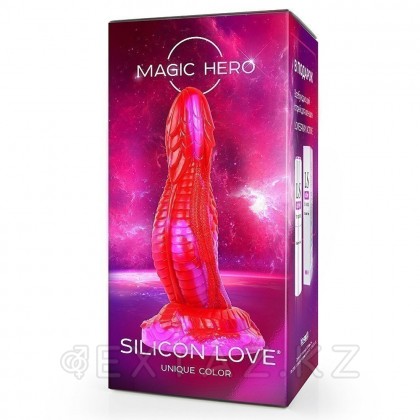 Фаллоимитатор Magic Hero (19×5,4 см) розово-красный от sex shop Extaz фото 5