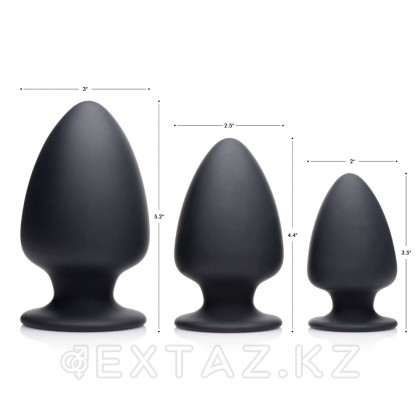 Большая мягкая анальная пробка Squeeze-It Silicone Anal Plug Large, L, черный, 13.2х7.6 см от sex shop Extaz фото 7