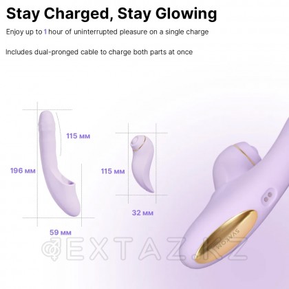 Вибромассажер со съёмным клиторальным пульсатором DuoGlow Svakom от sex shop Extaz фото 12
