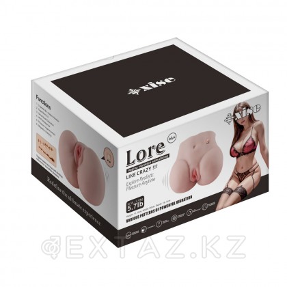 Реалистичный двойной мастурбатор Lore с вибрацией от sex shop Extaz фото 9