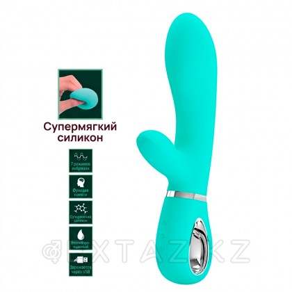 Вибратор-кролик Thomas Super Soft (20 см) бирюзовый от sex shop Extaz фото 8