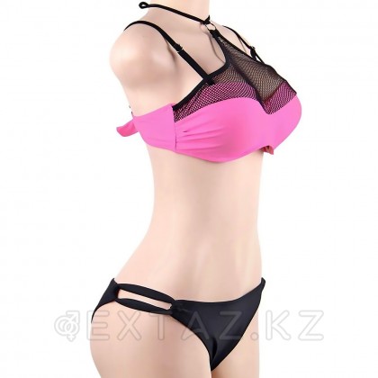 Купальник с завязками на шее Mesh Pink (L) от sex shop Extaz фото 3