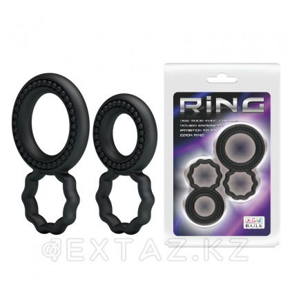 Комплект двойных эрекционных колец Ring power 2 шт. от sex shop Extaz фото 2