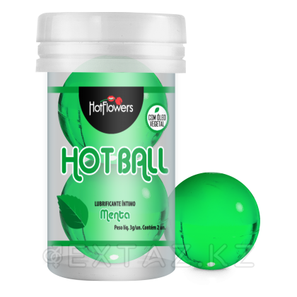 Лубрикант AROMATIC HOT BALL на масляной основе в виде двух шариков (аромат мяты) от sex shop Extaz