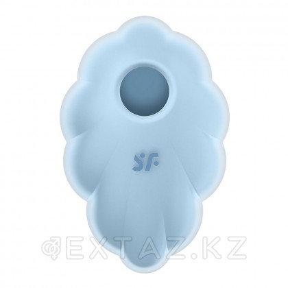 Стимулятор клитора с вибрацией и воздушной стимуляцией Satisfyer Cloud Dancer голубой от sex shop Extaz фото 3