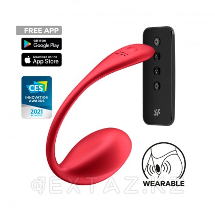 Виброяйцо Satisfyer Shiny Petal красный (Connect App) от sex shop Extaz фото 2