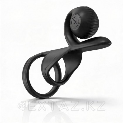Стимулятор для пар в виде эрекционного кольца SVibe Snail JOVI черный от sex shop Extaz фото 9