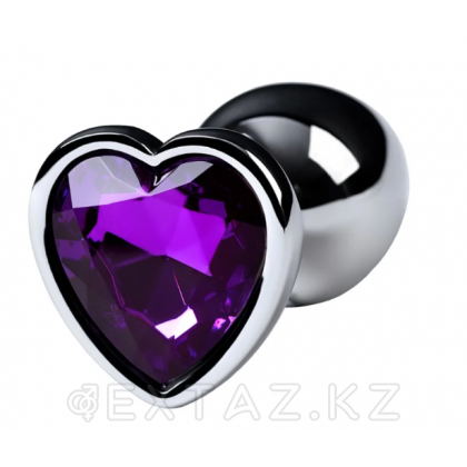 Металлический анальный плаг с кристаллом, фиолетовый от sex shop Extaz фото 7